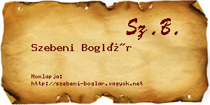 Szebeni Boglár névjegykártya